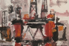 Oil Rig Cromarty Firth: mixed media